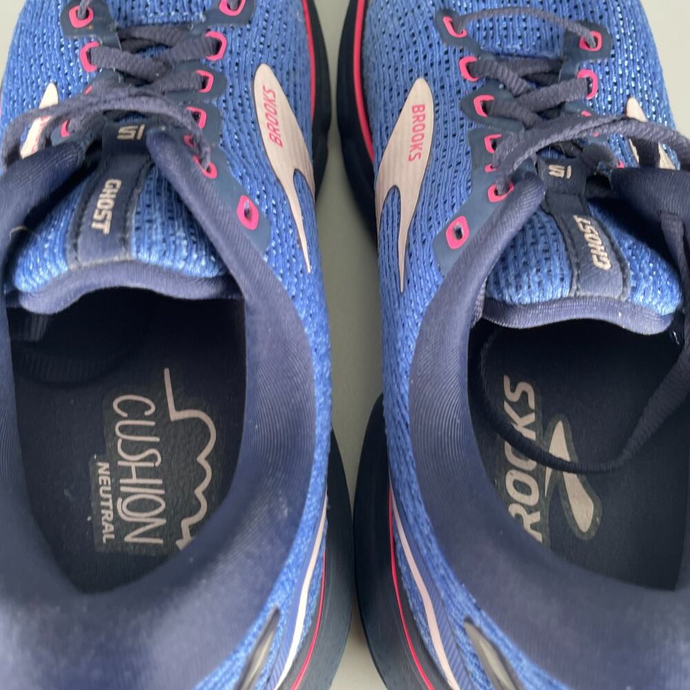 Brooks Ghost 15 Women's Size 8.5 Blue Pink Black Athletic Running Shoes Sneakers - Picture 8 of 9